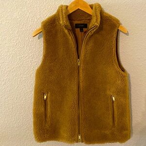 J. Crew Faux Fur Tan Vest. Women’s Small